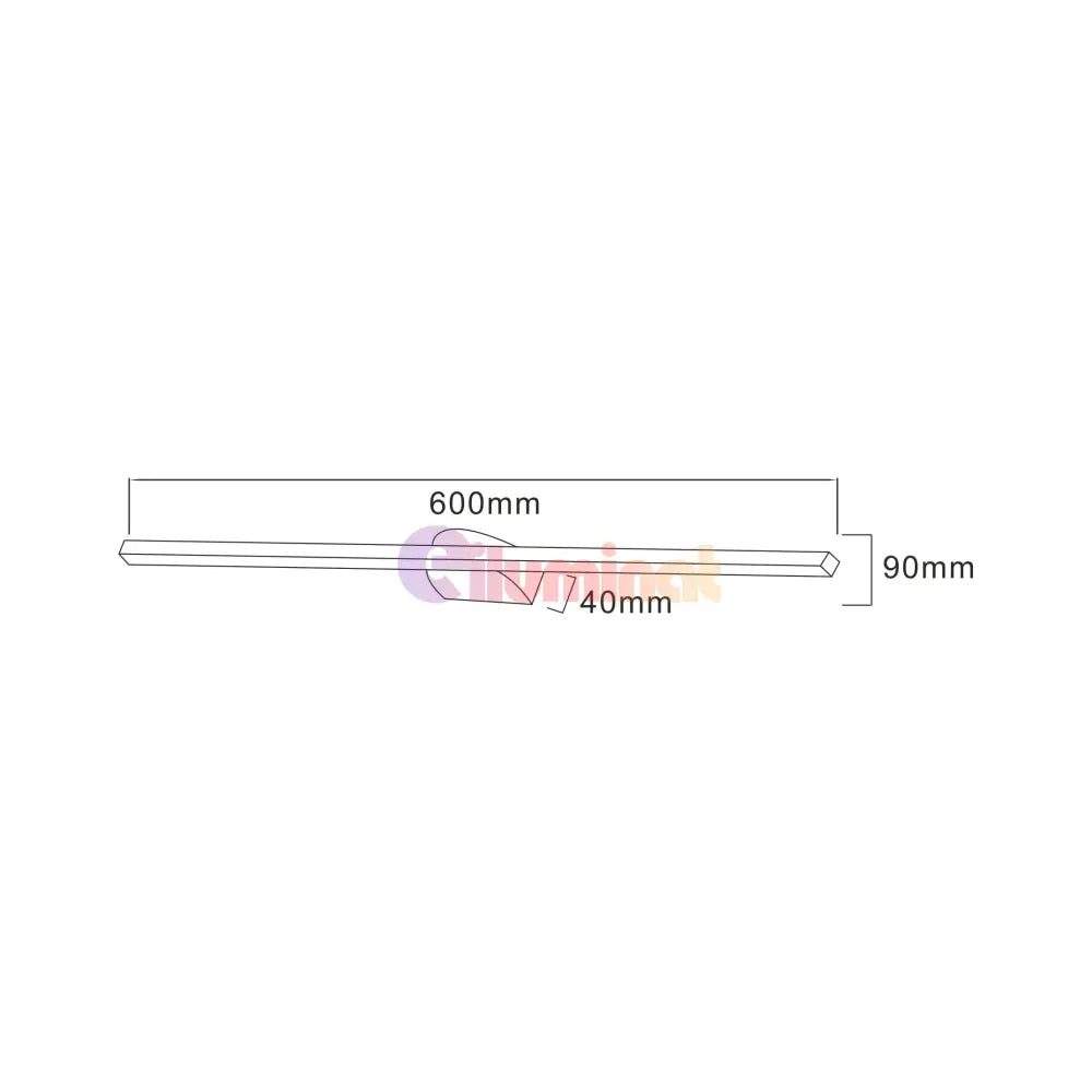 Aplica LED Baie 12W 40cm Neagra KINKIET NEAGRA / 40CM / ALB NATURAL Wall Light Fixtures