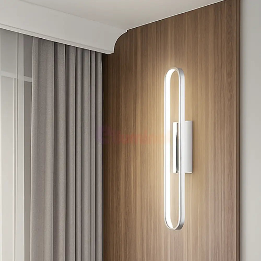 Aplica LED Perete GIANNI Crom CHROME / 50CM / ALB NATURAL Wall Light Fixtures