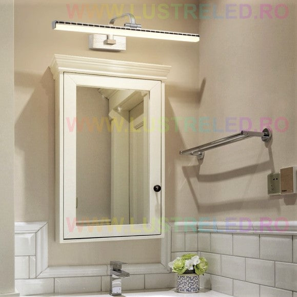 Aplica Led Baie 36W 58Cm Argintie Reglabila C1309Ch Wall Light Fixtures