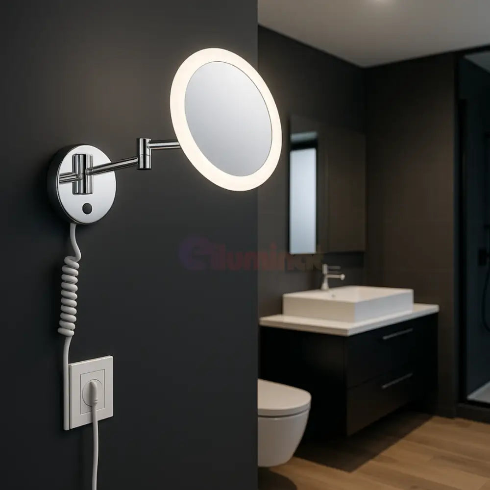 Aplica LED Perete cu Oglinda VIEW CHROME / ALB NATURAL Wall Light Fixtures