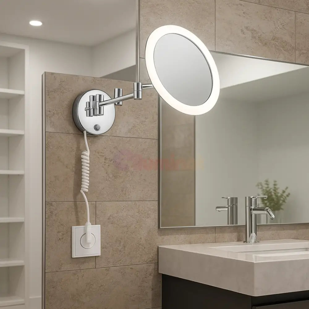 Aplica LED Perete cu Oglinda VIEW CHROME / ALB NATURAL Wall Light Fixtures