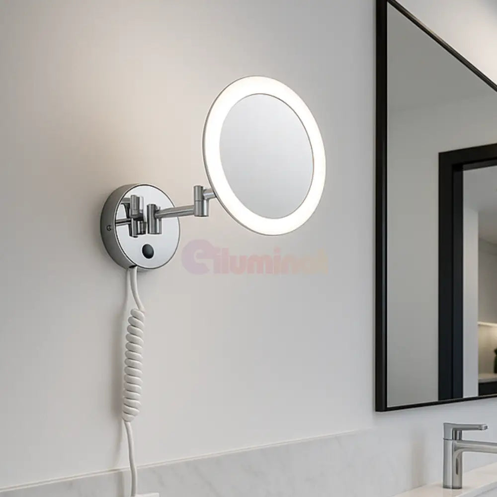 Aplica LED Perete cu Oglinda VIEW CHROME / ALB NATURAL Wall Light Fixtures