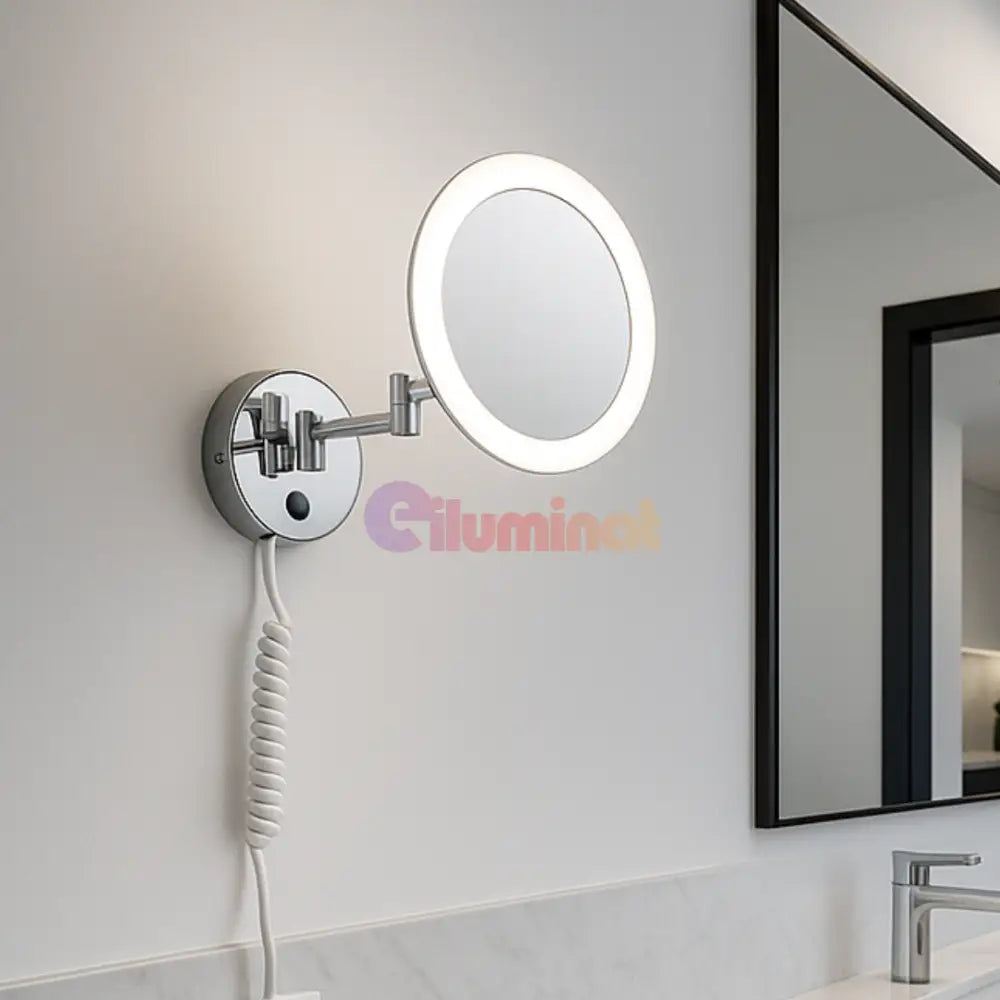 Aplica LED Perete cu Oglinda VIEW CHROME / ALB NATURAL Wall Light Fixtures