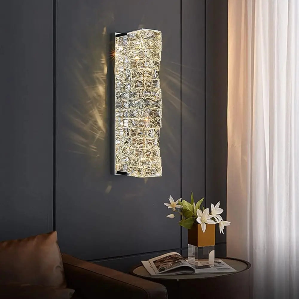 Aplica LED Cristal WAVE Chrome 48cm CHROME / CRISTAL Wall Light Fixtures