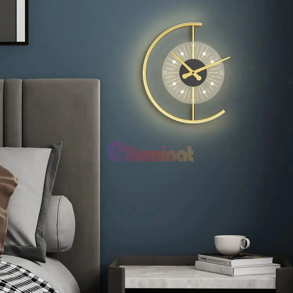 Aplica Led Cu Ceas 18W Nordic Style Clockwork Wall Light Fixtures