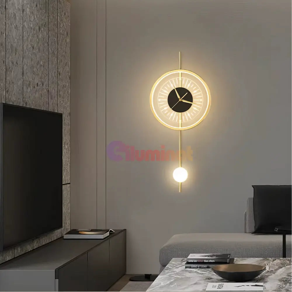 Aplica LED cu Ceas Pendulum Glow AL204-1 AURIU / APLICA PERETE Wall Light Fixtures