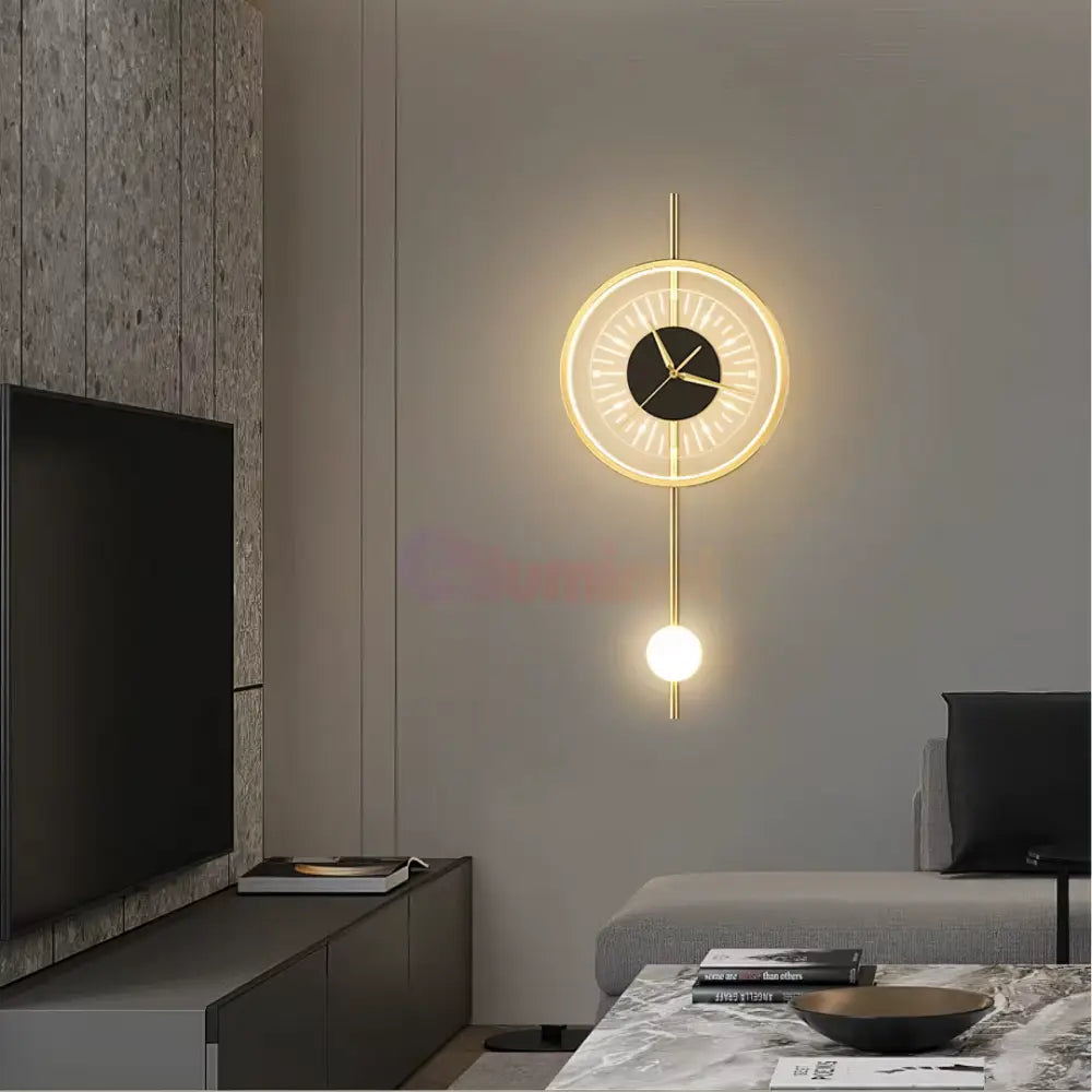 Aplica LED cu Ceas Pendulum Glow AL204-1 AURIU / APLICA PERETE Wall Light Fixtures