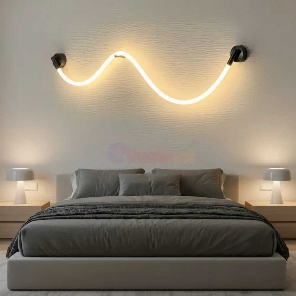 Aplica LED Curved Rope cu 3 Functii 158CM Wall Light Fixtures