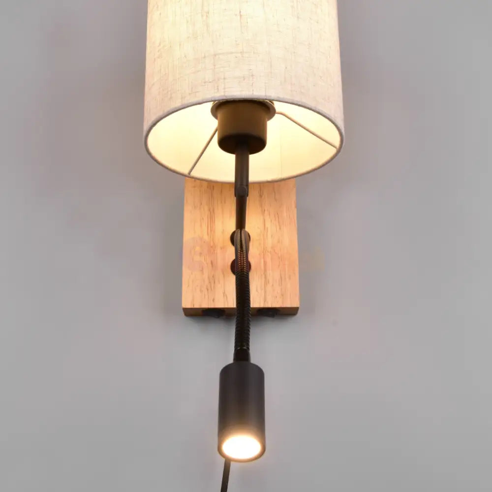 Aplica 1x E27 si LED NILAM Wood LEMN Lighting