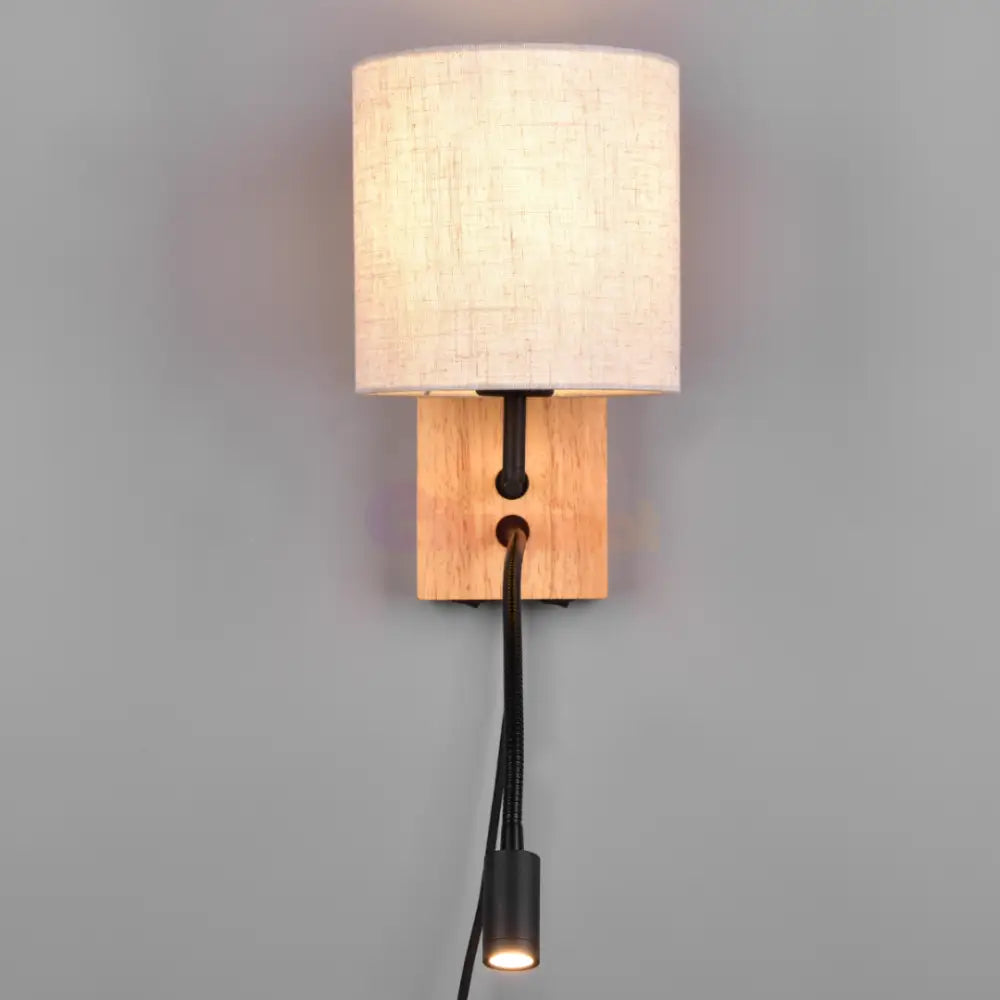 Aplica 1x E27 si LED NILAM Wood LEMN Lighting