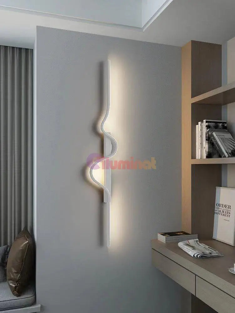 Aplica Led Dunes 36W 60Cm Aplica Perete / Tavan Neagra Minimalist Design Wall Light Fixtures