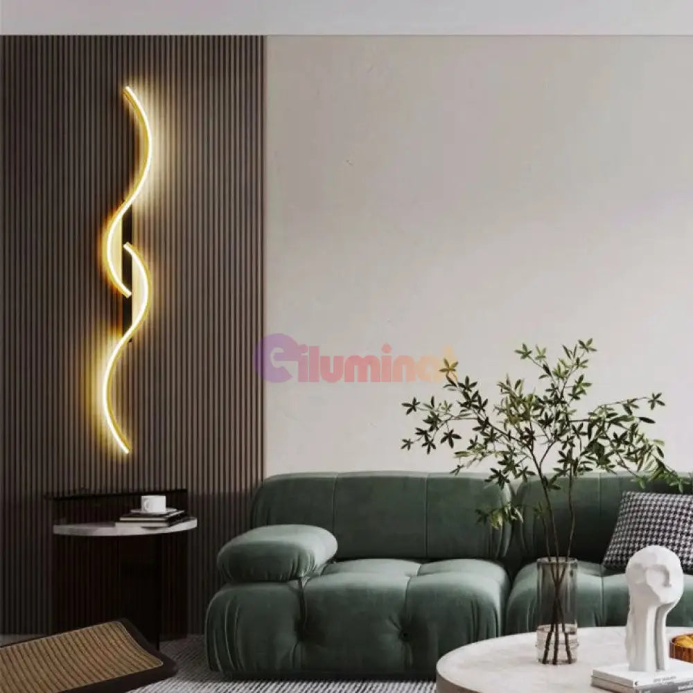 Aplica Led Eternity Gold + Black 52W 100Cm Wall Light Fixtures