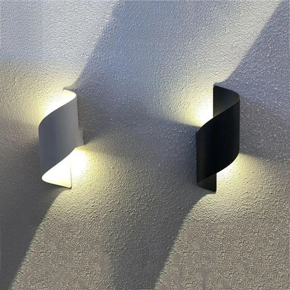 Aplica Led Exterior 10W Spirala Alba Wall Light Fixtures