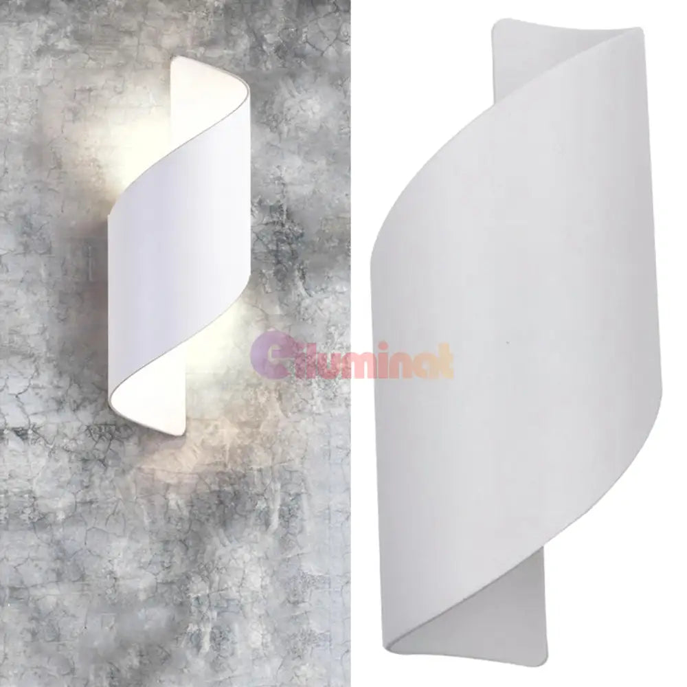 Aplica Led Exterior 10W Spirala Alba Wall Light Fixtures