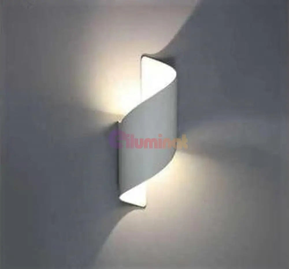 Aplica Led Exterior 10W Spirala Alba Wall Light Fixtures