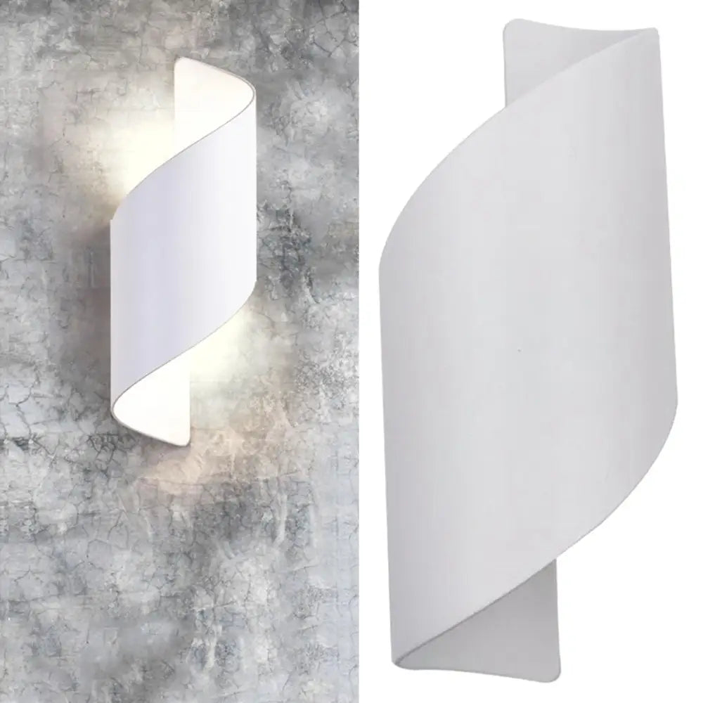 Aplica Led Exterior 10W Spirala Alba Wall Light Fixtures