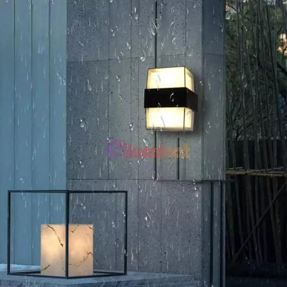 Aplica Led Exterior 12W Neagra Kuga Square Echivalent 100W Wall Light Fixtures