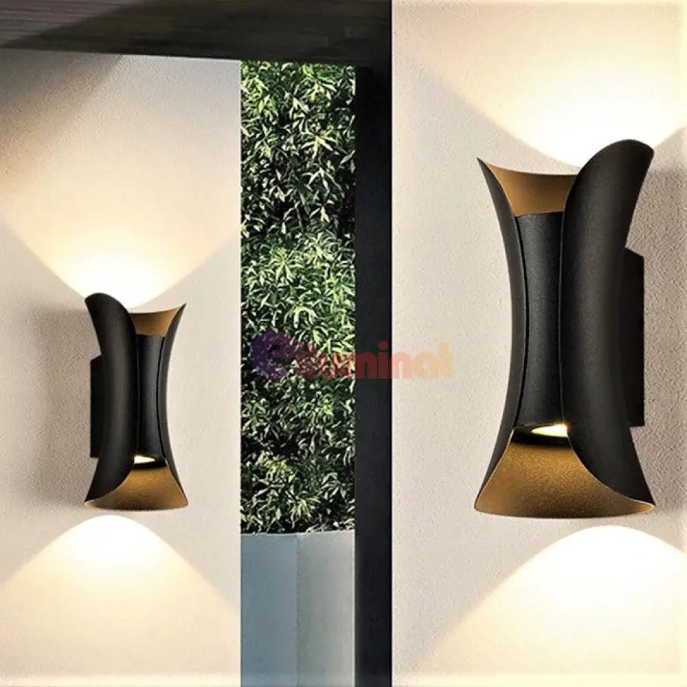 Aplica Led Exterior 2X5W Ultron Black Wall Light Fixtures