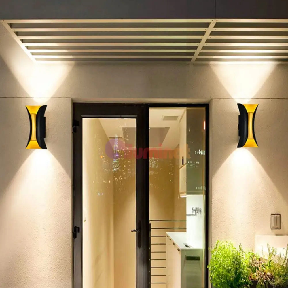 Aplica Led Exterior 2X5W Ultron Gold Wall Light Fixtures