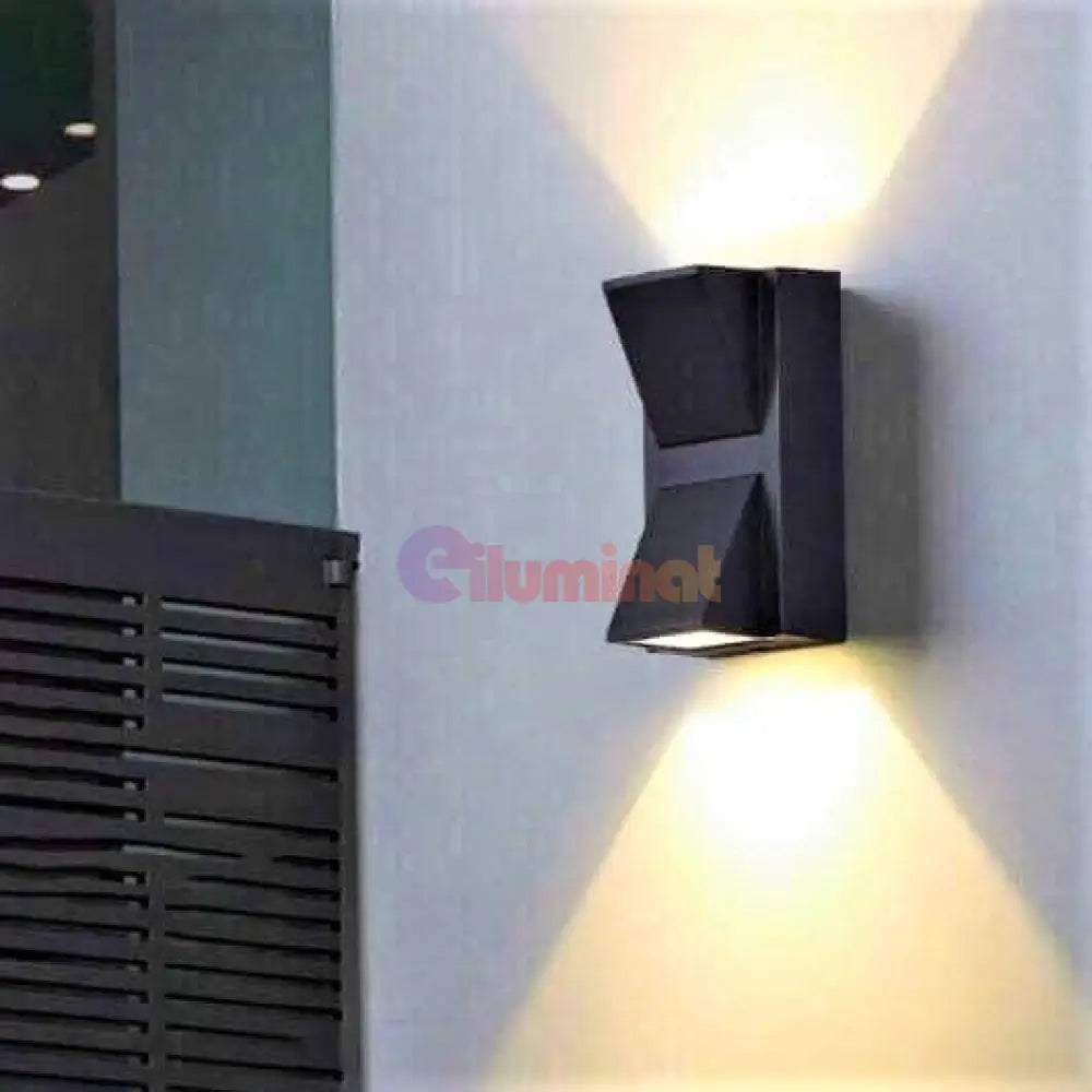 Aplica Led Exterior 2X5W V1 Neagra Wall Light Fixtures