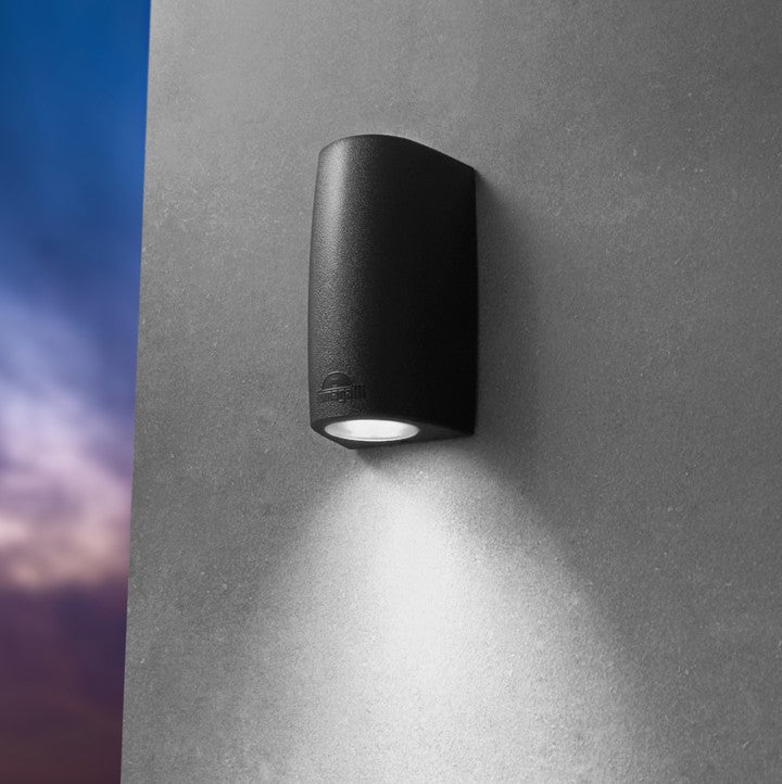 Aplica Led 6W Gu10 Cct Marta Exterior Neagra Fumagalli Exterior Wall Light Fixture