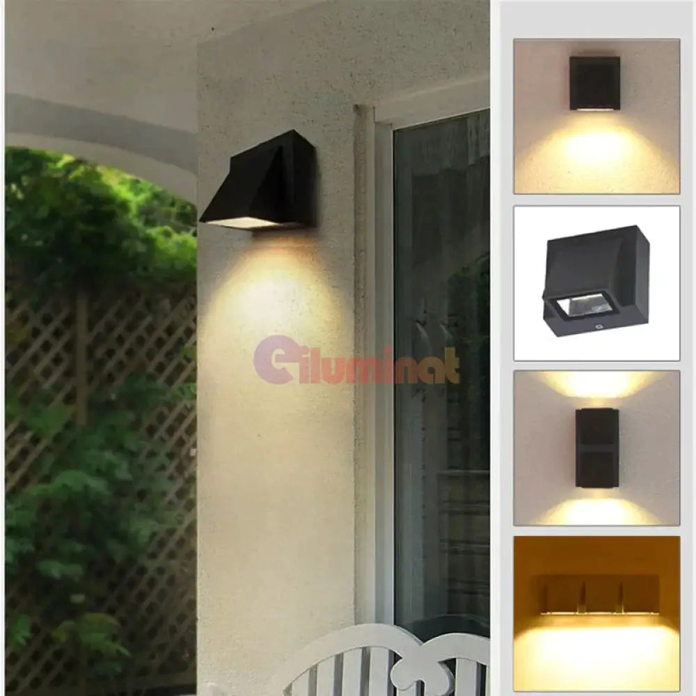 Aplica Led Exterior 3W V1 Neagra Wall Light Fixtures