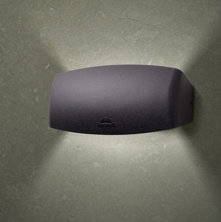 Aplica Led 7.5W Cct Abram Exterior Neagra Fumagalli Exterior Wall Light Fixture