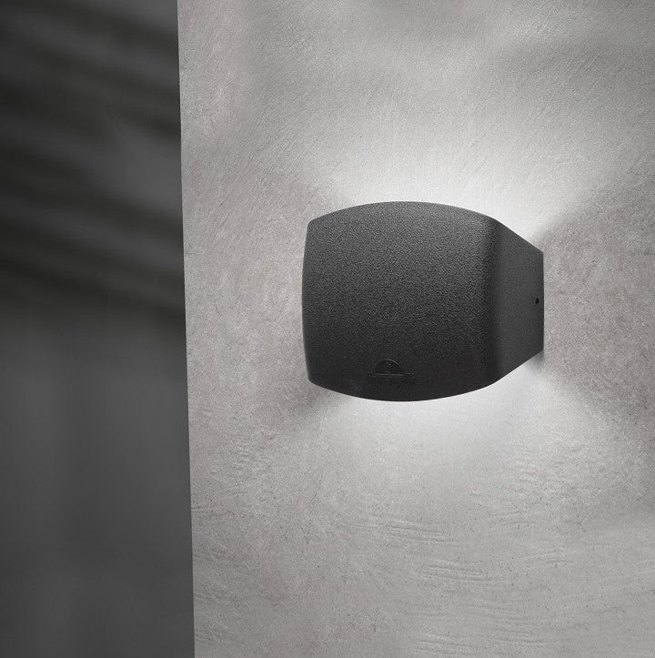 Aplica Led 3.2W Cct Abram Exterior Neagra Fumagalli Exterior Wall Light Fixture