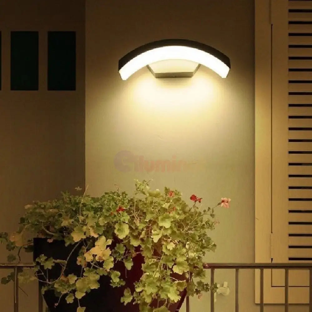 Aplica Led Exterior Helios 18W Neagra Wall Light Fixtures