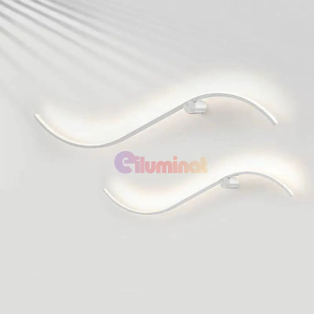 Aplica Led Flow Line 36W 60Cm Aplica Perete / Tavan Alba Minimalist Design Wall Light Fixtures