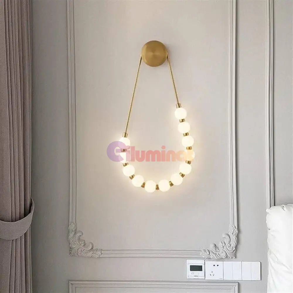 Aplica LED Gold Globe Necklace 3 lumini AURIE / ABAJUR / APLICA PERETE Wall Light Fixtures