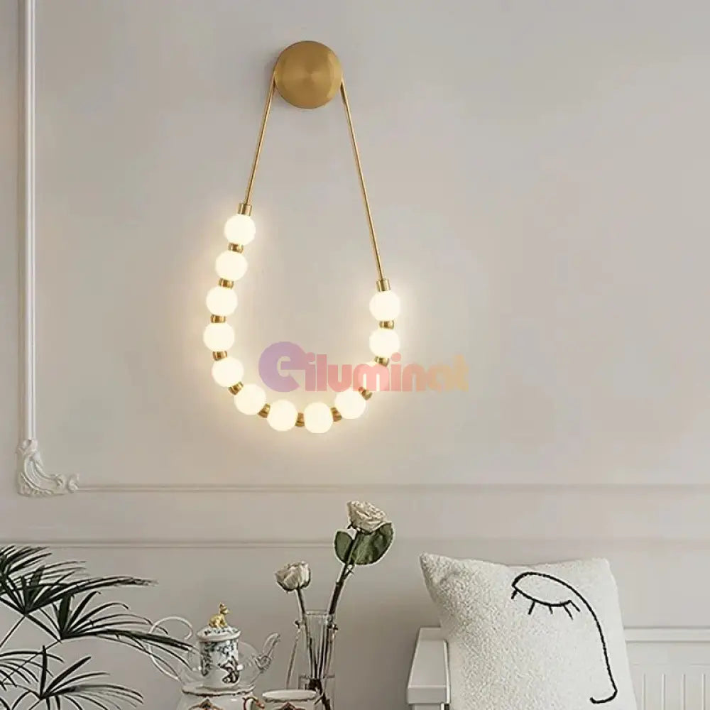 Aplica LED RFAN 60W Auriu/Alb W1001 AURIE / APLICA / APLICA PERETE Wall Light Fixtures