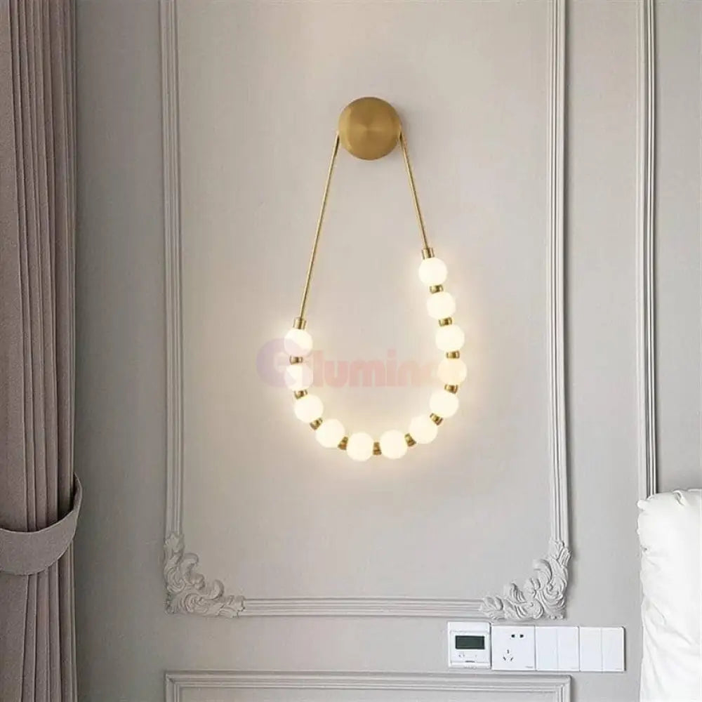 Aplica LED Gold Globe Necklace 3 lumini AURIE / ABAJUR / APLICA PERETE Wall Light Fixtures