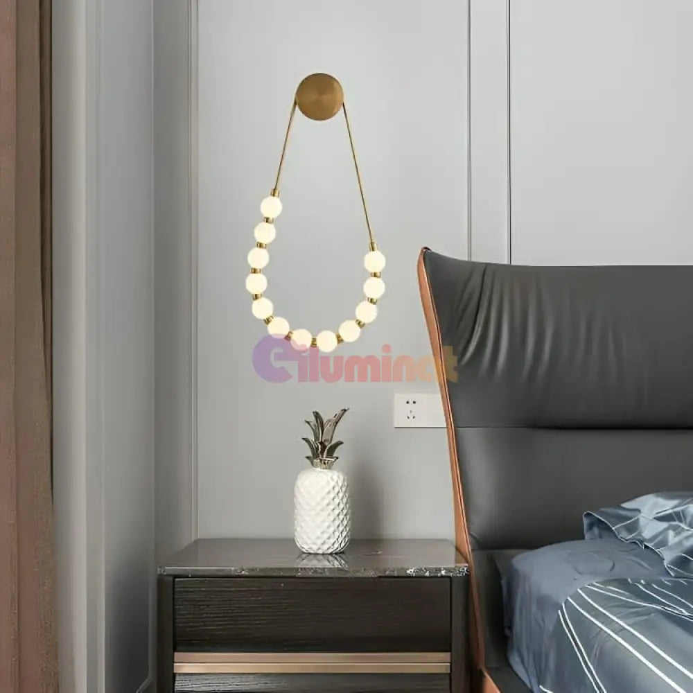 Aplica LED Gold Globe Necklace 3 lumini AURIE / ABAJUR / APLICA PERETE Wall Light Fixtures
