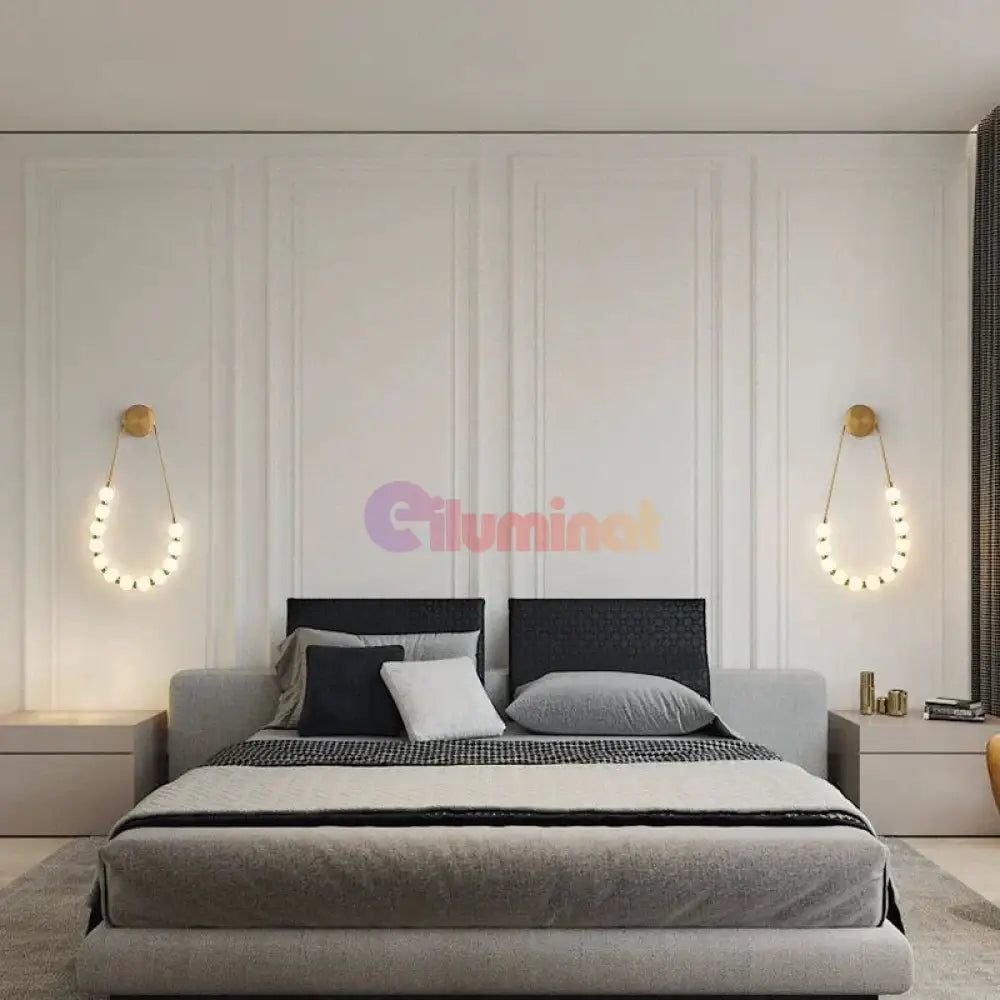Aplica LED RFAN 60W Auriu/Alb W1001 AURIE / APLICA / APLICA PERETE Wall Light Fixtures