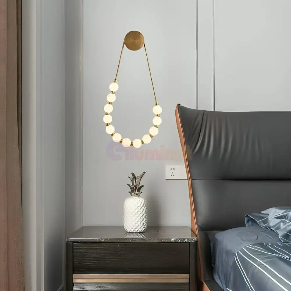 Aplica LED Gold Globe Necklace 3 lumini AURIE / ABAJUR / APLICA PERETE Wall Light Fixtures