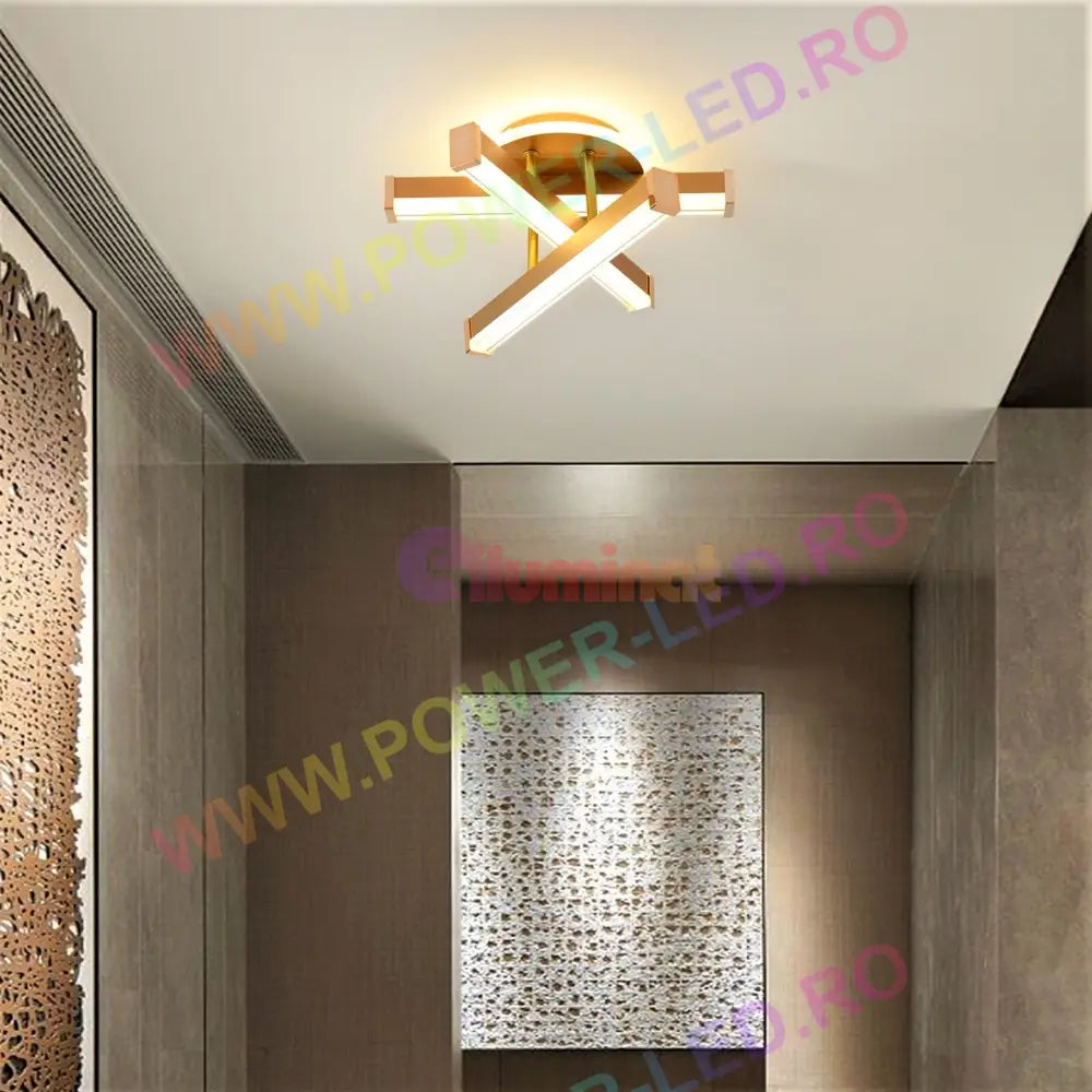 Aplica Led Linnes Circle 52W Gold Echivalent 300W Wall Light Fixtures