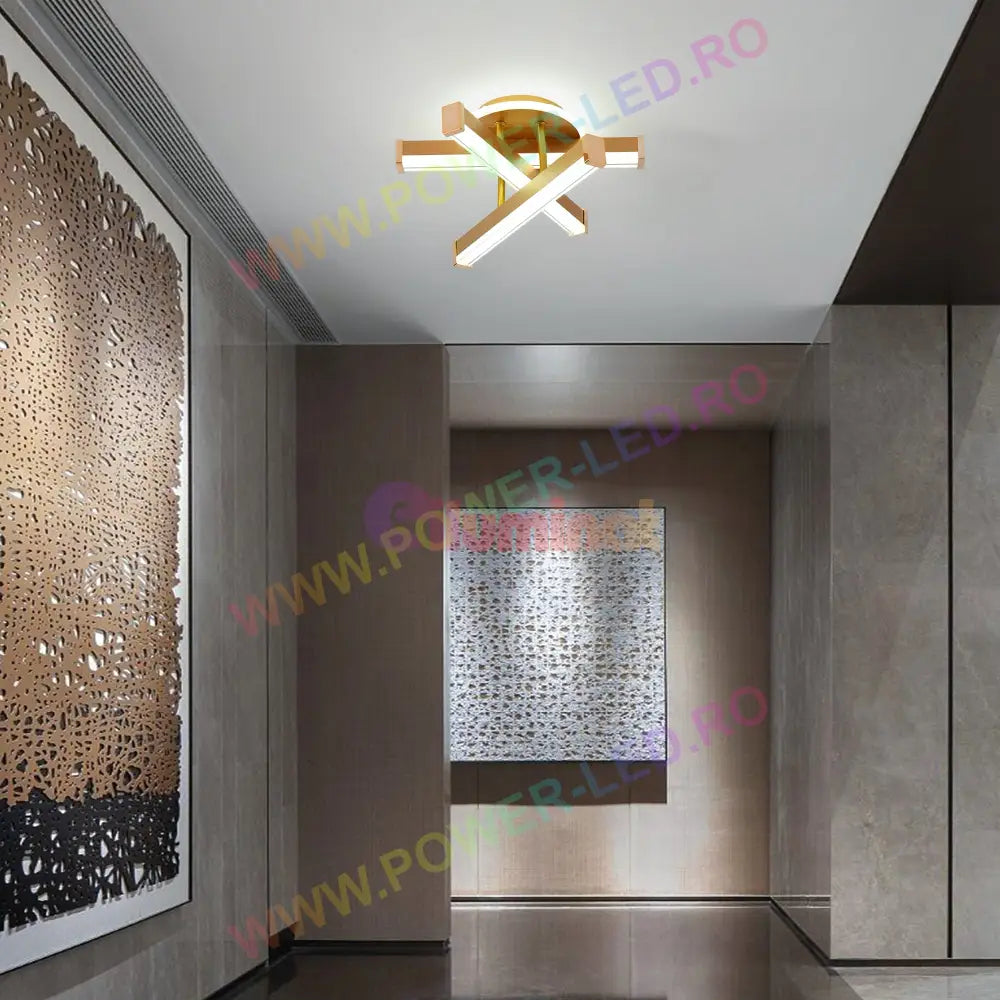 Aplica Led Linnes Circle 52W Gold Echivalent 300W Wall Light Fixtures