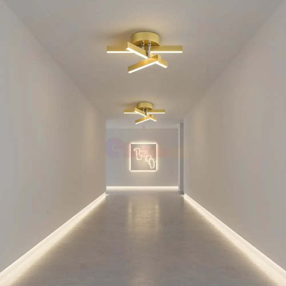 Aplica LED LINNES STAR Gold Echivalent 200W Lighting Fixtures