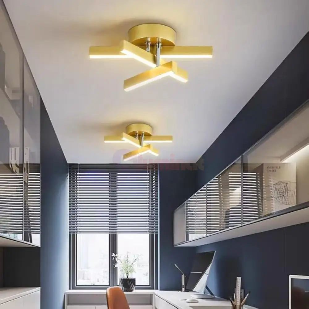 Aplica LED LINNES STAR Gold Echivalent 200W Lighting Fixtures