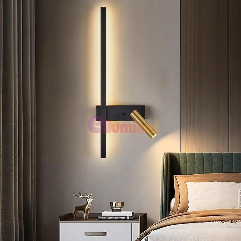 Aplica Led Luanda 9W Neagra Wall Light Fixtures