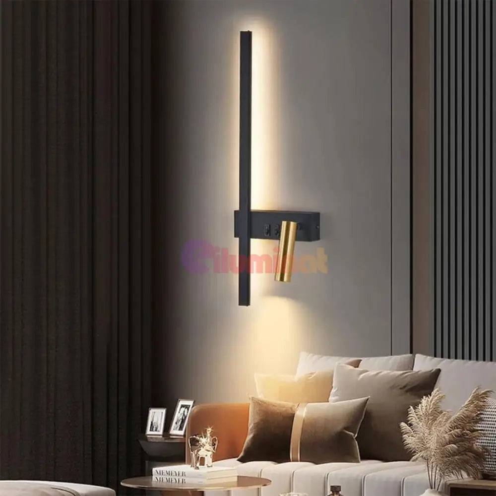 Aplica Led Luanda 9W Neagra Wall Light Fixtures