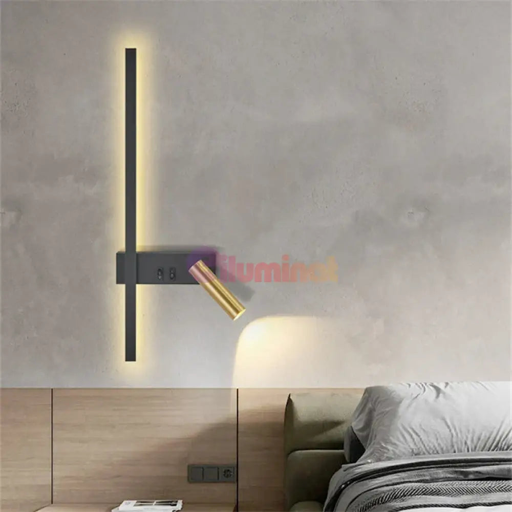 Aplica Led Luanda 9W Neagra Wall Light Fixtures