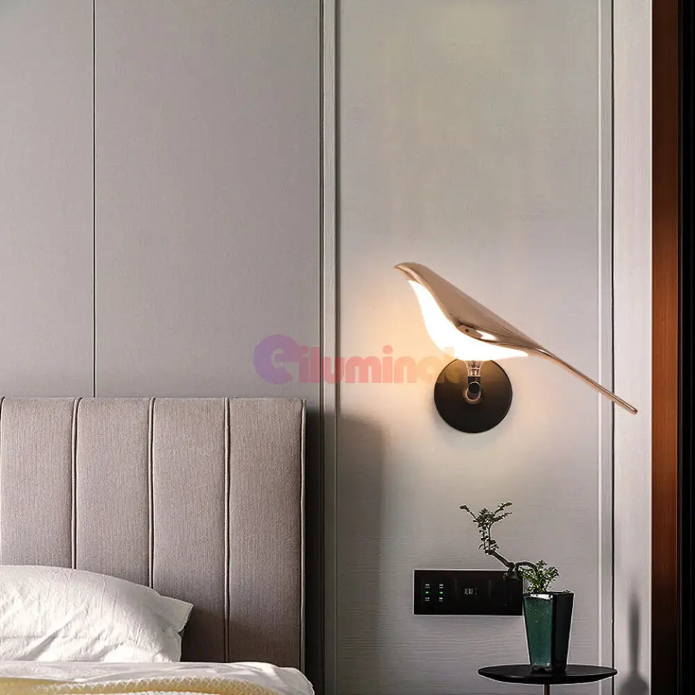 Aplica Led Luxury Golden Swallow Wall Light Fixtures