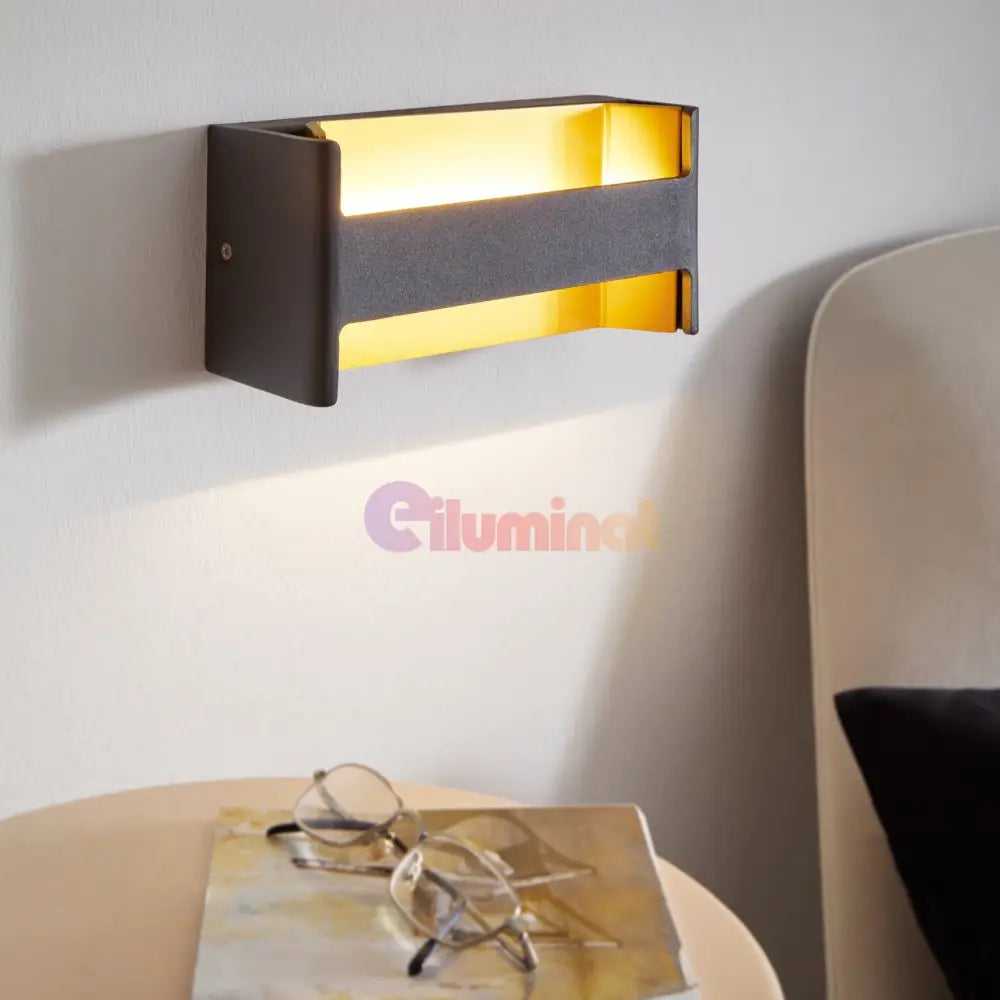 Aplica LED Modern FELONICHE EGLO 98545 NEGRU + AURIU / APLICA PERETE / MINIMALIST DESIGN Wall Light Fixtures