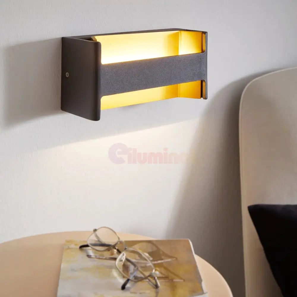 Aplica LED Modern FELONICHE EGLO 98545 NEGRU + AURIU / APLICA PERETE / MINIMALIST DESIGN Wall Light Fixtures