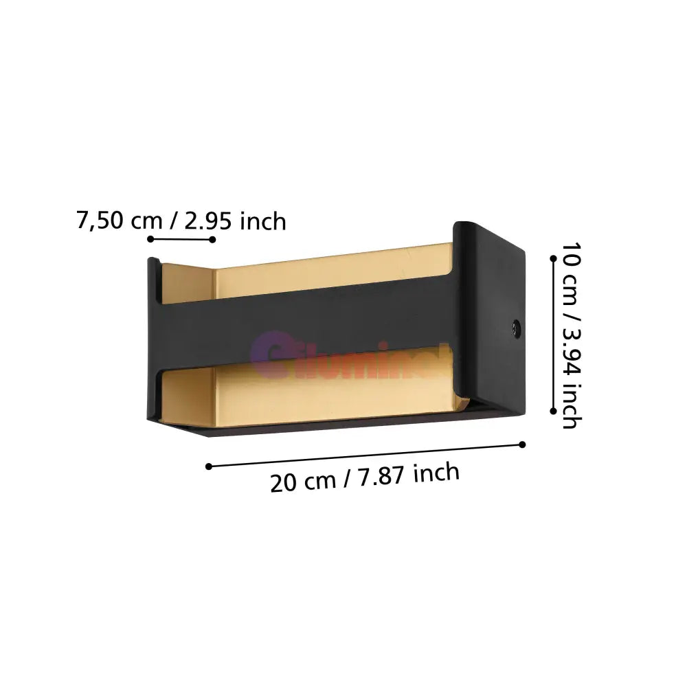 Aplica LED Modern FELONICHE EGLO 98545 NEGRU + AURIU / APLICA PERETE / MINIMALIST DESIGN Wall Light Fixtures