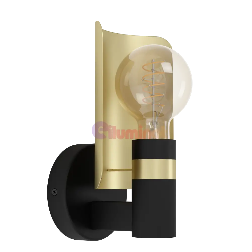 Aplica LED Modern HAYES EGLO 900375 NEGRU + AURIU / APLICA PERETE / MINIMALIST DESIGN Wall Light Fixtures