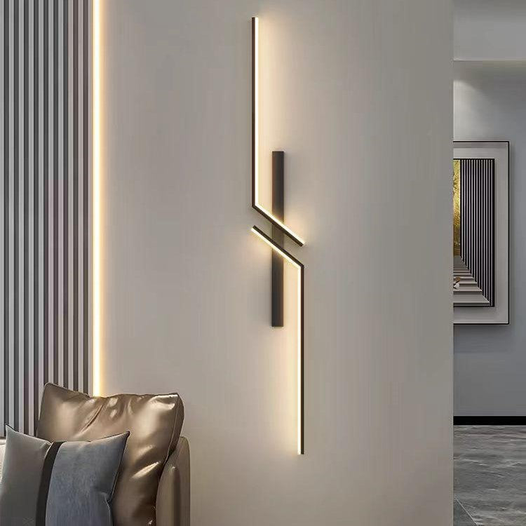 Aplica Led Modern Lines 18W 60Cm Echivalent 150W Aplica Perete / Tavan Neagra Minimalist Design