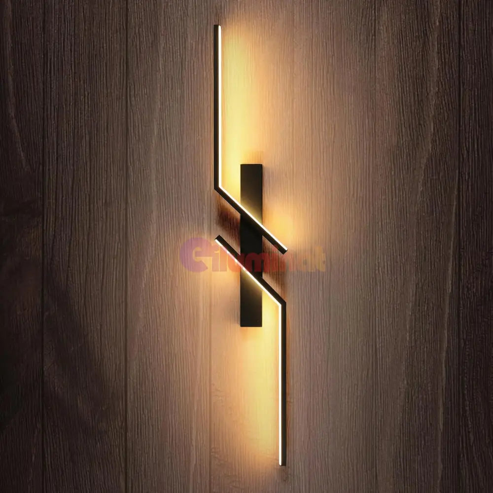 Aplica LED Modern Lines Black 60cm Echivalent 100W NEAGRA / MINIMALIST DESIGN / 60CM Wall Light Fixtures